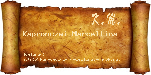 Kapronczai Marcellina névjegykártya